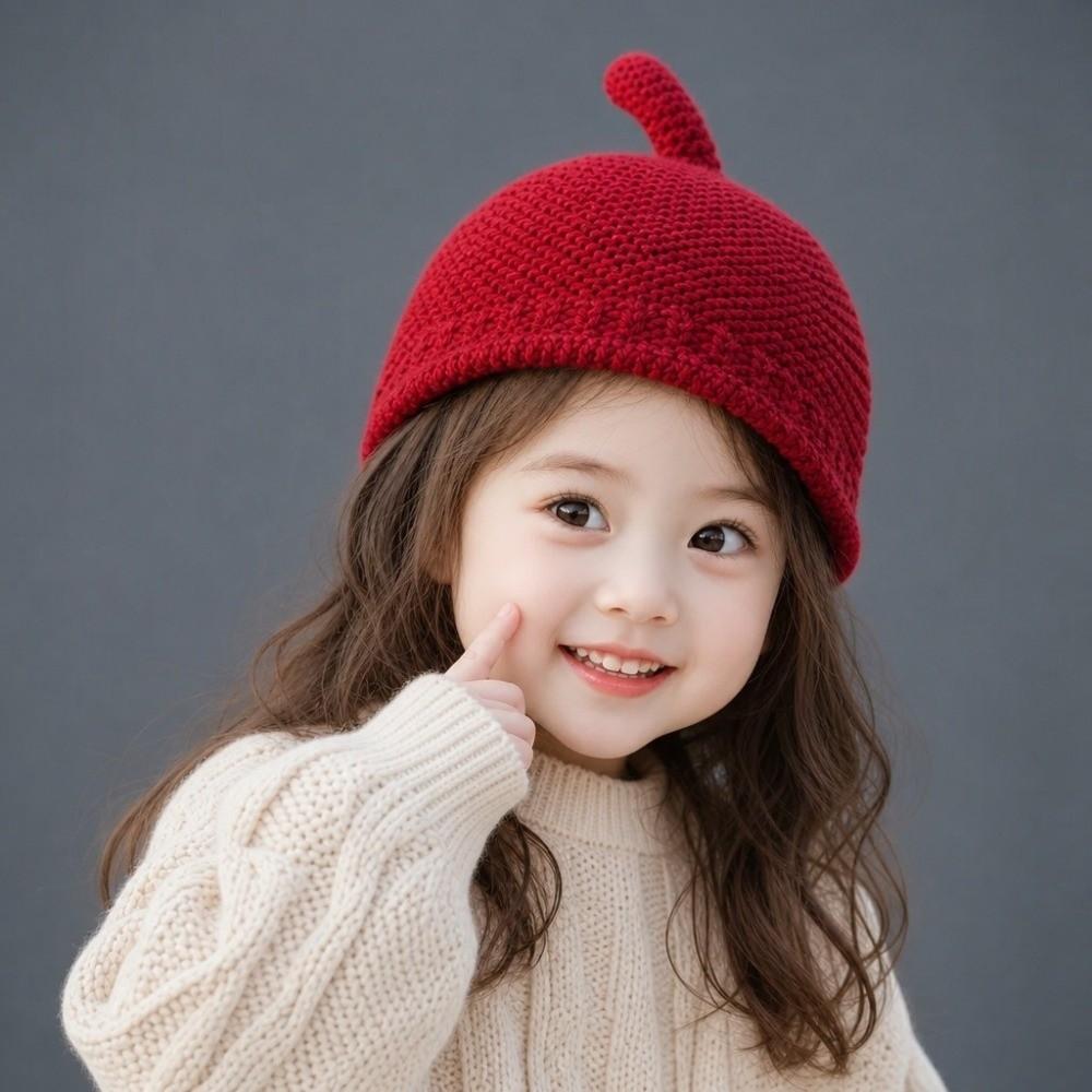 No Brim Baby Knitted Hat Windproof Knit Pacifier Cap Soft Ear Protection Cap Winter