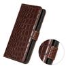 For Sony Xperia 10 VI Case Crocodile Texture Genuine Cow Leather Phone Wallet Cover