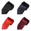Solid Color Business Tie Formal Faux Silk Pointed Style Men Neckwear Business Trips Formal Event Necktie