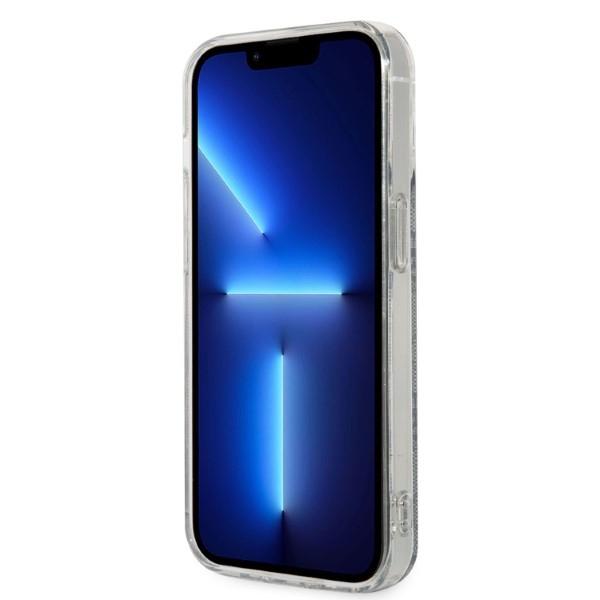 Guess GUBPP14LH4EACSB Case+ Charger Set iPhone 14 Pro 6.1" blue/blue hard case 4G Print MagSafe