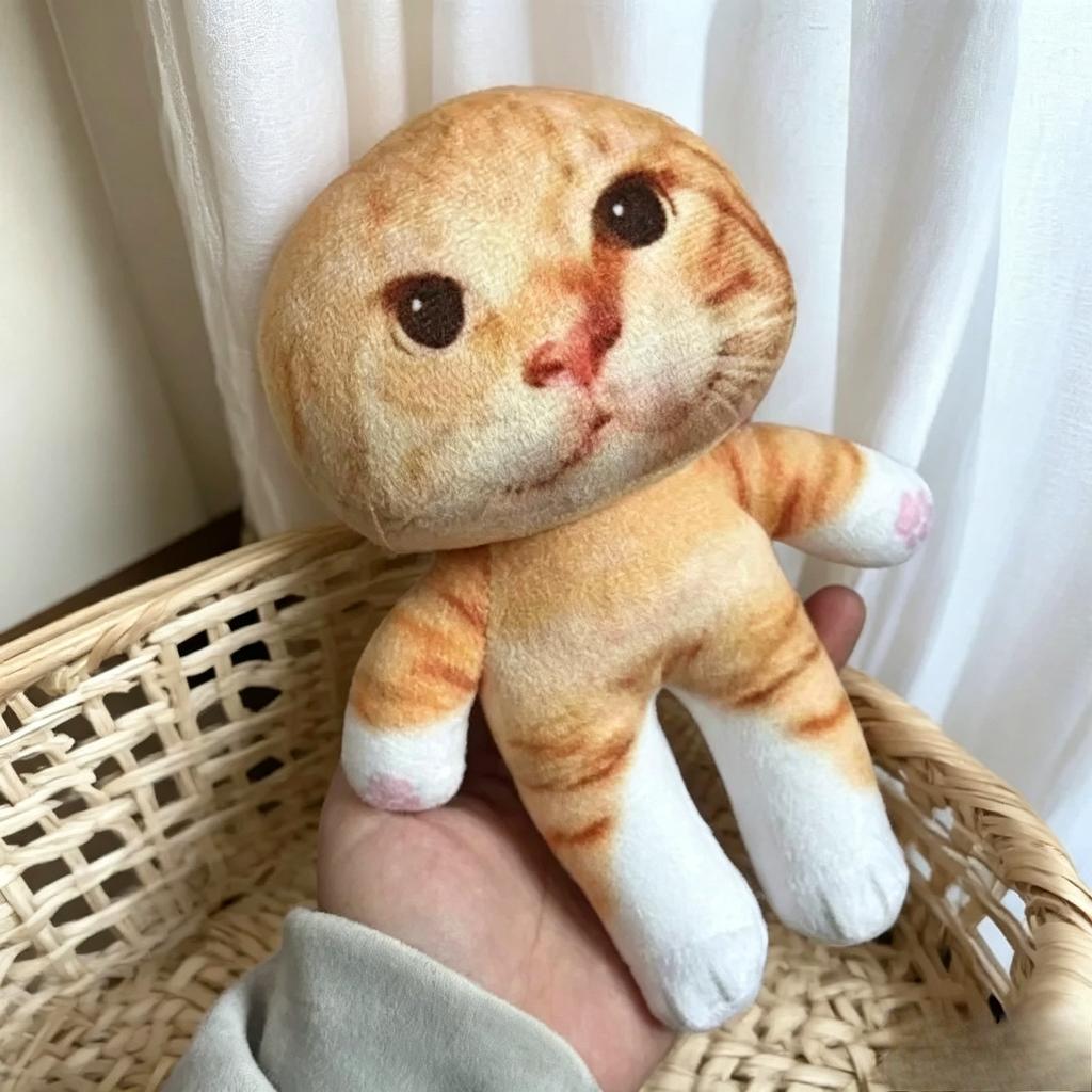 20 см Милые реалистичные плюшевые игрушки-кошки со скелетом Кавайная мягкая игрушка Мультяшная кукла для украшения комнаты Успокаивающий компаньон Подарок ребенку
