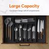 Expandable Utensil Tray Thickened 8 Compartments Easy Sorting Adjustable Width Countertop Organization Tray