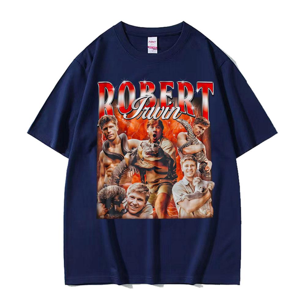 Funny Robert Irwin Zookeeper Vintage Graphic Tshirts Unisexs Women Harajuku Summer Oversized T Shirts Casual Cotton Loose Tshirt