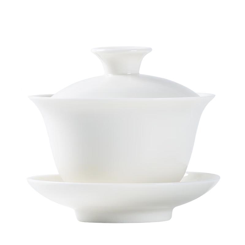 Фарфоровый гайвань в стиле нефрита с золотой инкрустацией