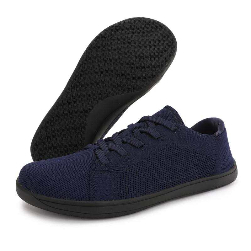 Minimalist Shoes for Men Women Wide Toe Barefoot with Loose and Casual Mesh Breathable Lightweight Black and White Sports Shoes