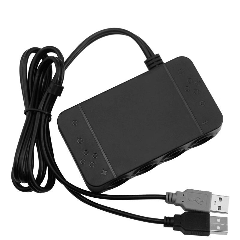 4 Port Gamecube Controller Adapter for GC To Switch/WII U/PC Conversion Box Game Handle Converter for Multi-Player Games