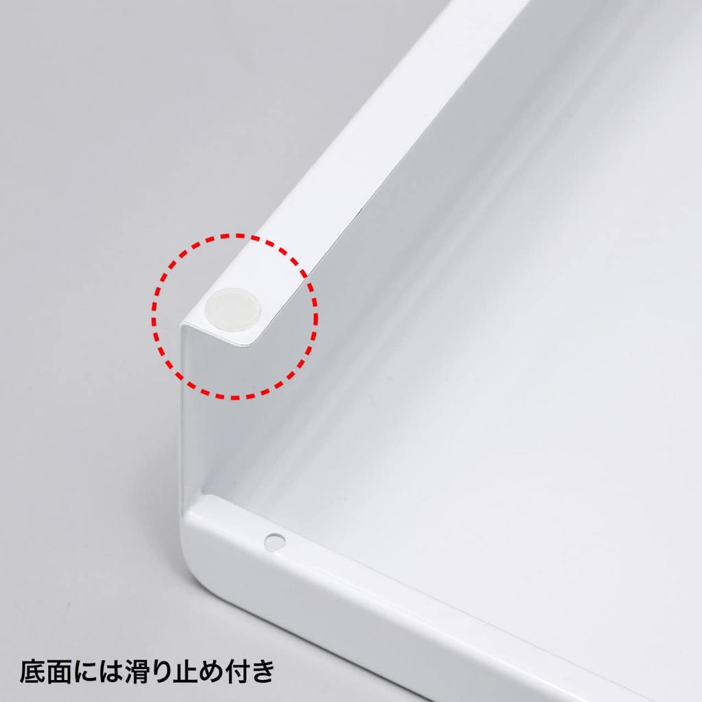 Sanwa Supply Desk Rack with Power Strip and USB Ports x D200 (W600 White) MR-LC202WN