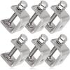 30mm Opening Width C-Clamps, Set of 6, 304 Stainless Steel, Anti-Slip, Wide Fit for DIY, Woodworking, Gluing, Fixing, Welding, Replacement, Genuine Pa