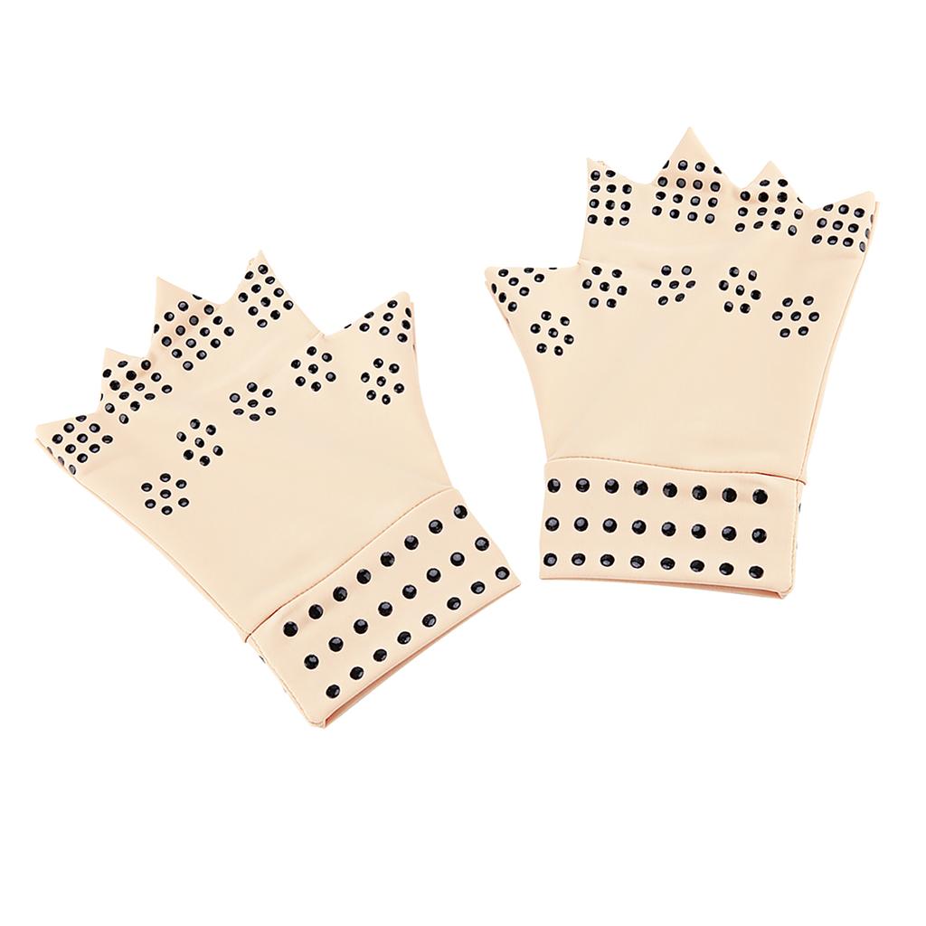 1 пара перчаток без пальцев унисекс нейлоновые компрессионные перчатки дышащие для повседневной жизни телесного цвета