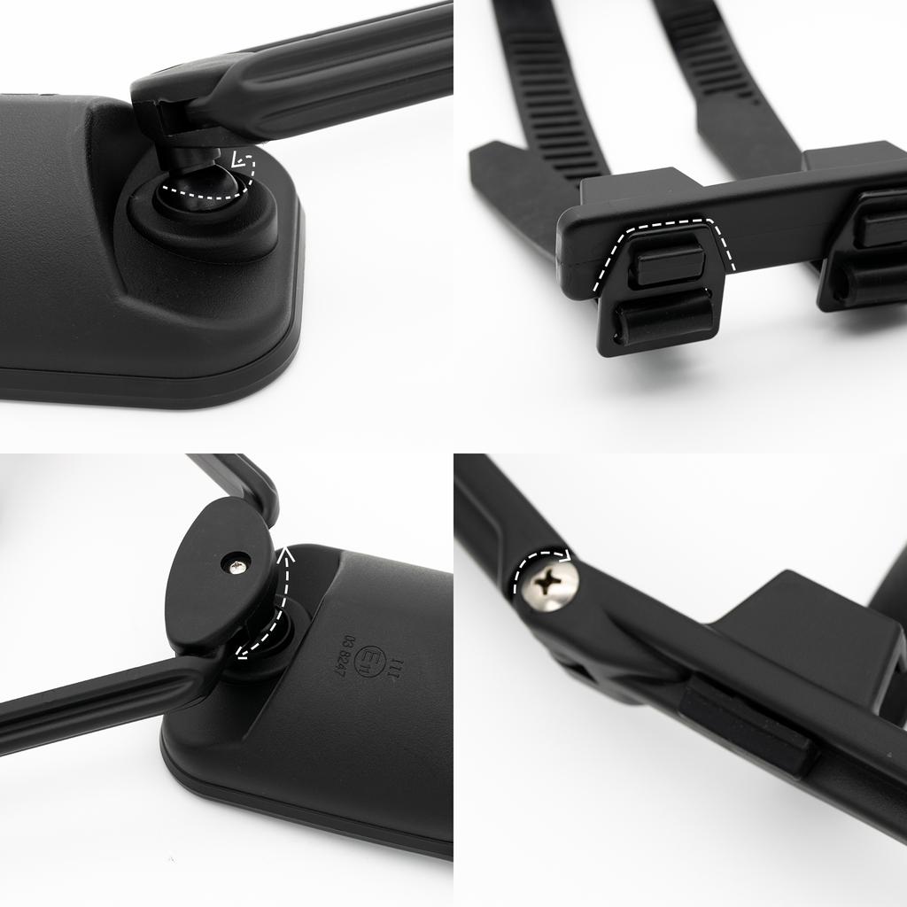 2 шт., универсальное зеркало для прицепа-фургона, автомобильное буксировочное зеркало, регулируемый удлинительный ремень для буксирного зеркала, боковое пятно заднего вида, слепое выпуклое