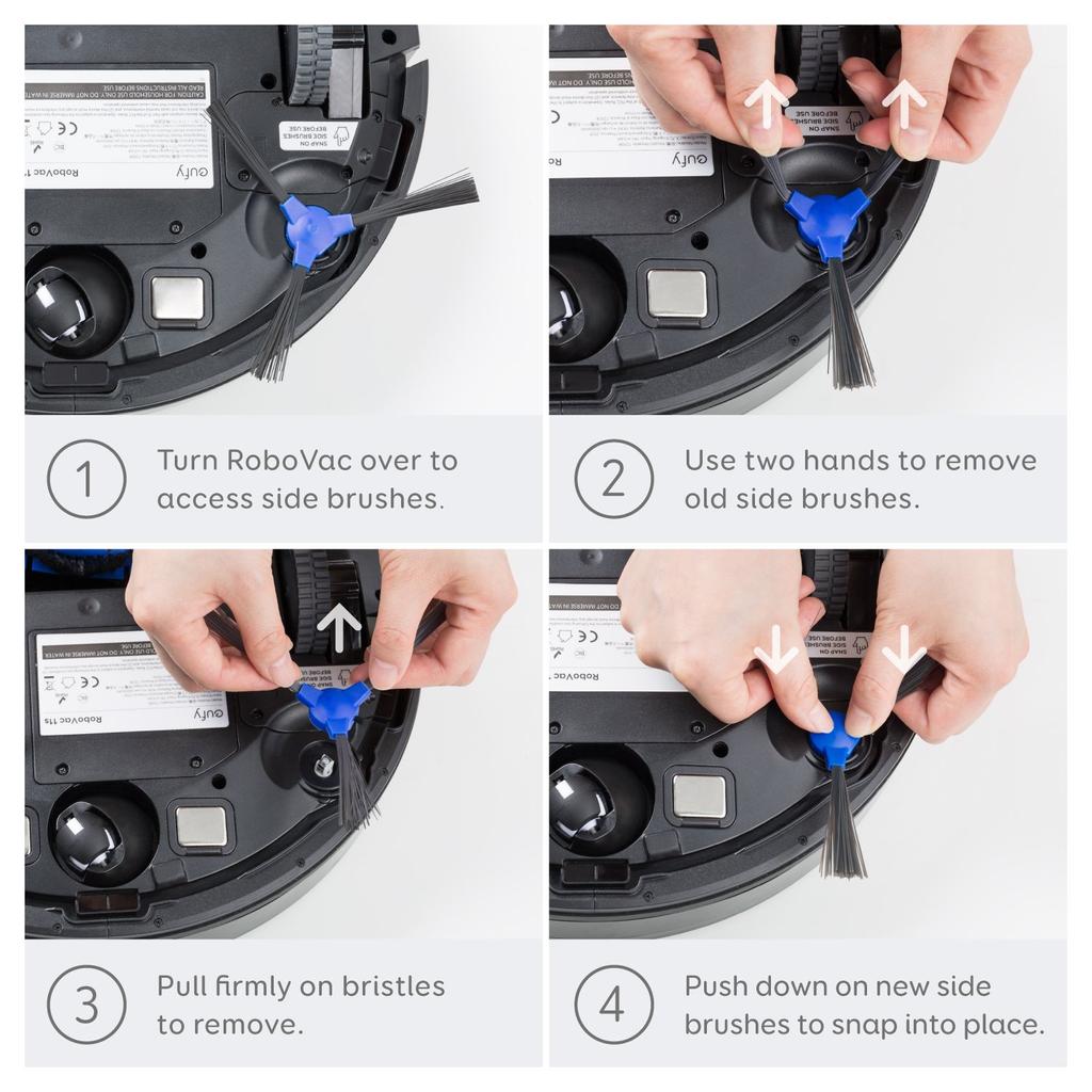 Сменная боковая щетка Eufy RoboVac с 11S 11S Max 15C 15C Max 30C 30C Max G10 Hybrid G20 G20 Hybrid G30 G30 Edge G30 Hybrid 15T G40 G40 Hybrid G40