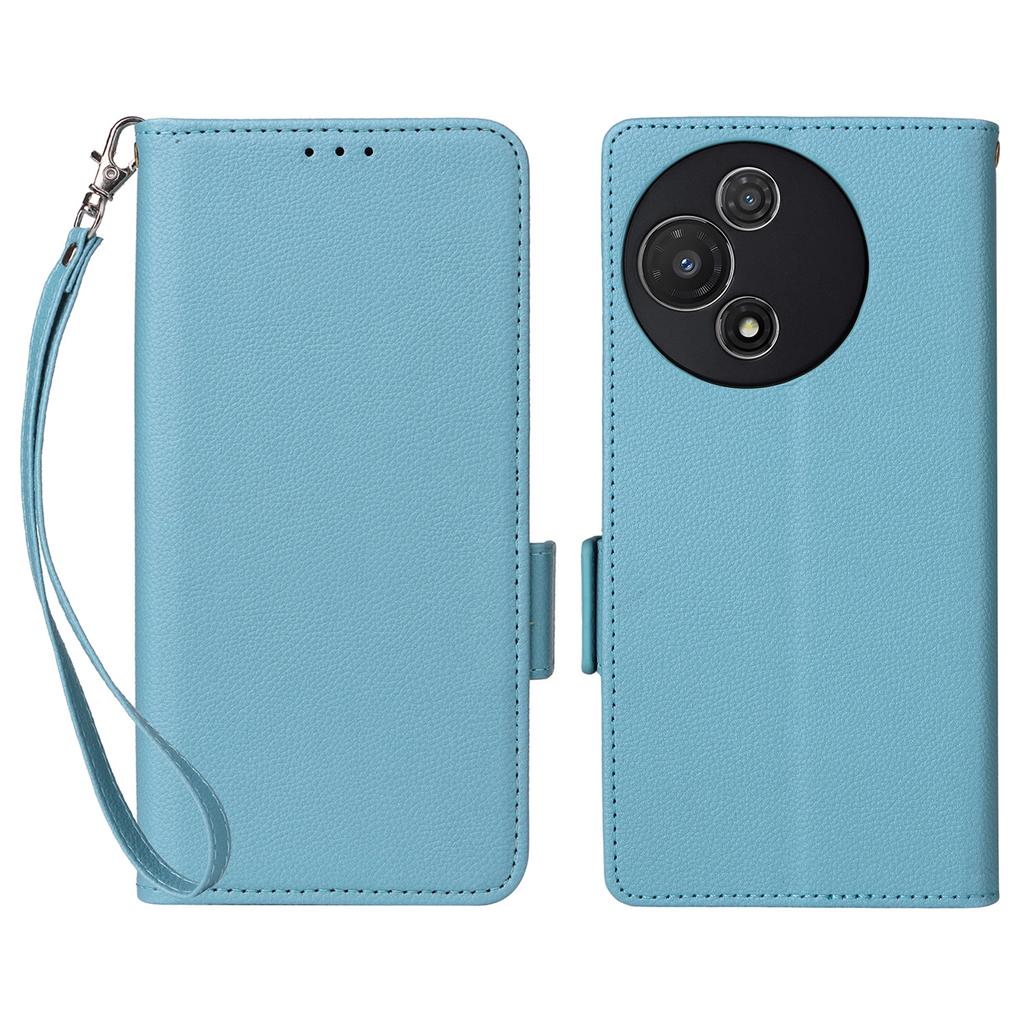 Чехол для TCL 60R 5G/60 5G с ремешком на запястье, текстура личи, кошелек из ПУ кожи, чехол для телефона