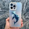 Парный чехол для телефона с дельфином и китом Для iPhone 13 11 12 Pro Max 16 15 14 Pro Max 13 Mini 15 14 Plus Чехол для влюбленных Лазерный