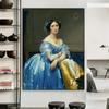 Vintage Women Portrait Poster Princesse De Broglie Oil Painting Prints Jean Auguste Dominique Ingres Canvas Painting Art Decor