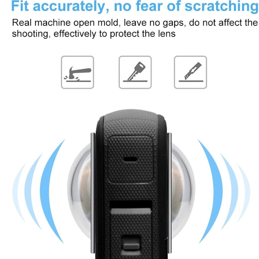 For Insta360 X3 Lens Protector Dual Lens Guards Protective PC Cover Sticky Waterproof Accessories