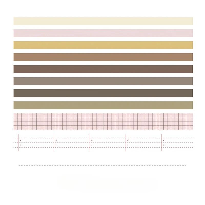 Набор из 10 рулонов кавайных васи-лент, школьные принадлежности, милые наклейки, маскировочная лента, эстетичные канцелярские товары, скрапбукинг, украшение для дневника