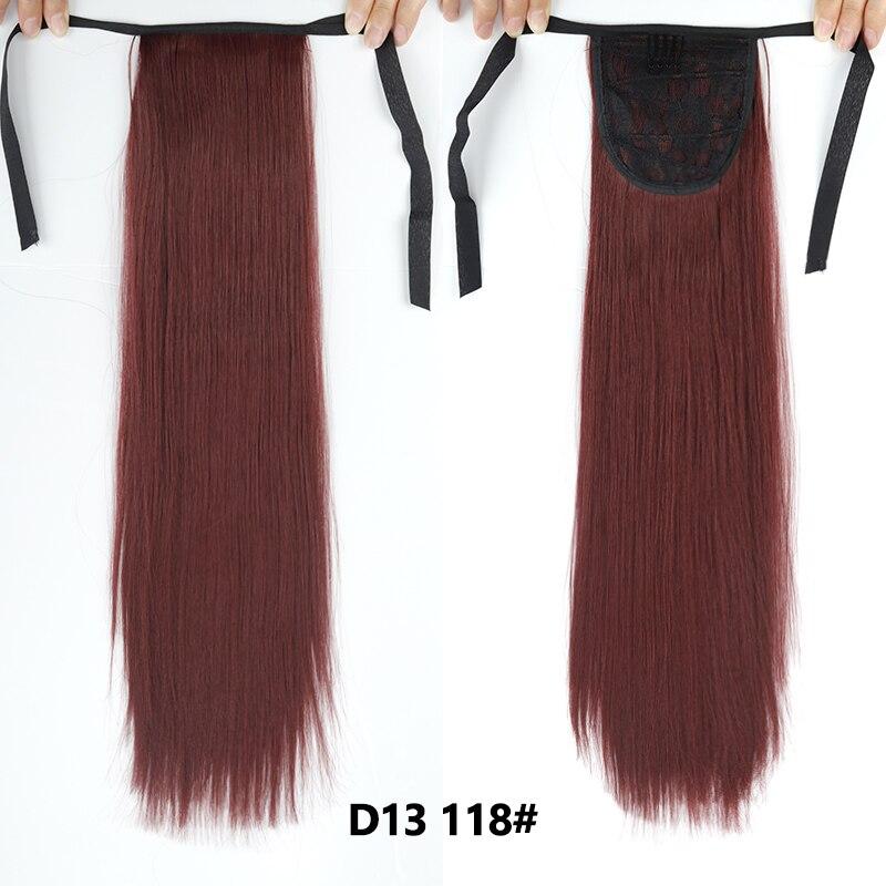 MERISIHAIR 22-дюймовые синтетические волосы, термостойкие прямые волосы с хвостиком, накладные волосы, наращивание волос, парик с конским хвостом