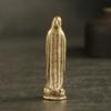 Vintage Blessed Virgin Mary Figurines Key Chains Pendants Brass Holy Mother Religion Faith Buddha