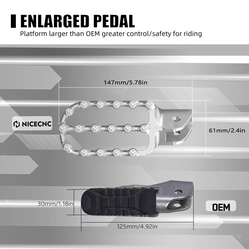 For 2013-2018 BMW R1200GS Adventure R1200GS Footpegs Foot Pedal Footrests for BMW R1250GS 2019-2023 R1250GS Adventure 2019-2024