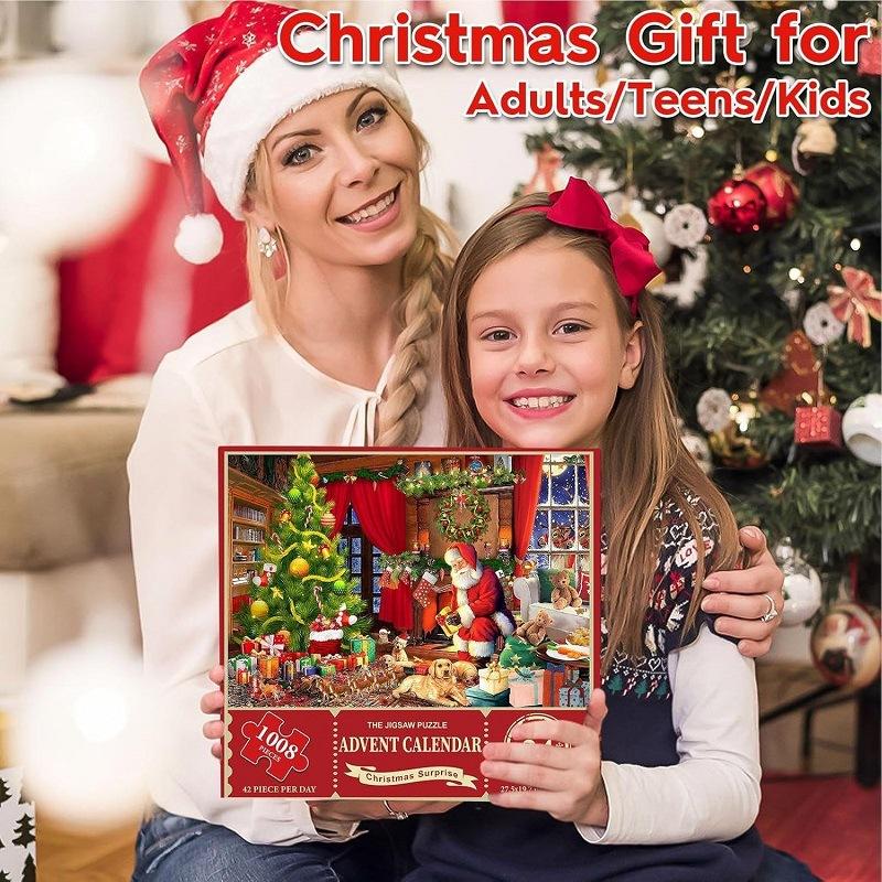 Рождественский пазл Адвент-календарь Пазл Слепая коробка Игрушка Праздничный обратный отсчет