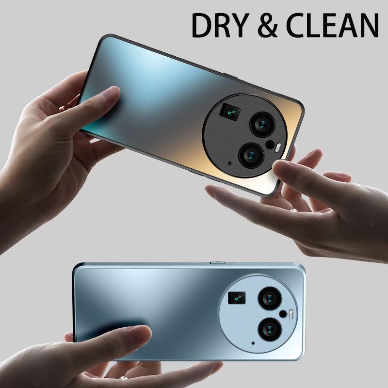 Luxury AG Silicone Matte Glass Case For Oppo Find X5 X6 Reno 5 6 8 Lite 9 Realme 11 Pro Plus Frosted Camera Lens Protective Case