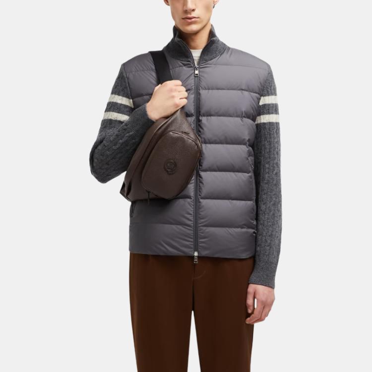 Moncler Padded Corduroy Down Jacket Unisex Gray J20919B00013M1115921