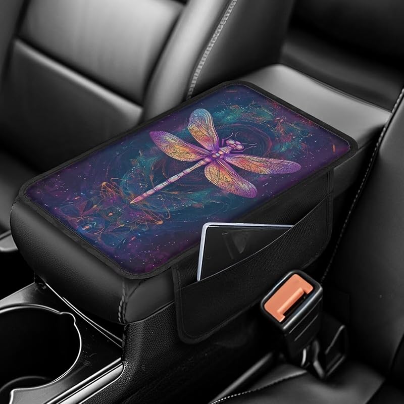 Чехол на центральную консоль автомобиля с принтом черепа, нескользящий чехол на подлокотник для автомобиля, универсальные защитные чехлы для подлокотников, подходят для автомобилей, внедорожников, декоративные чехлы для автомобилей