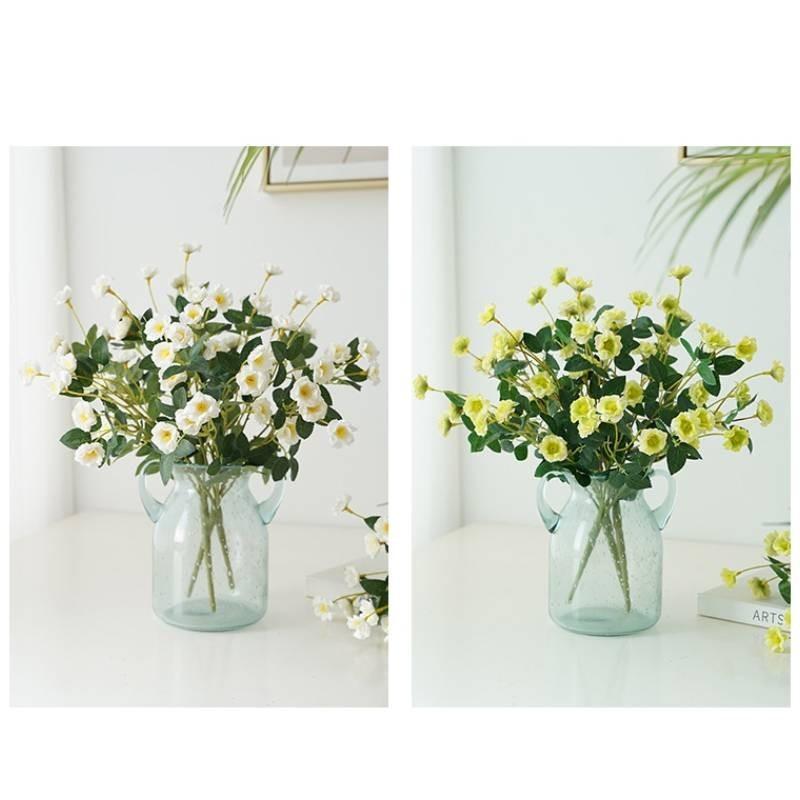 Реалистичный Букет из Шелковых Роз Для Декора Дома Маленькие Искусственные Розы Для Свадебных Центральных Композиций