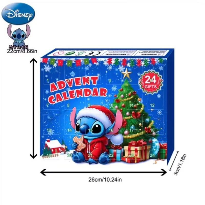 Календарь-адвент Lilo & Stitch, коробка, слепой бокс Lilo Stitch, модель на 24 дня, аниме-фигурка, календарь-обратный отсчет, рождественские подарки