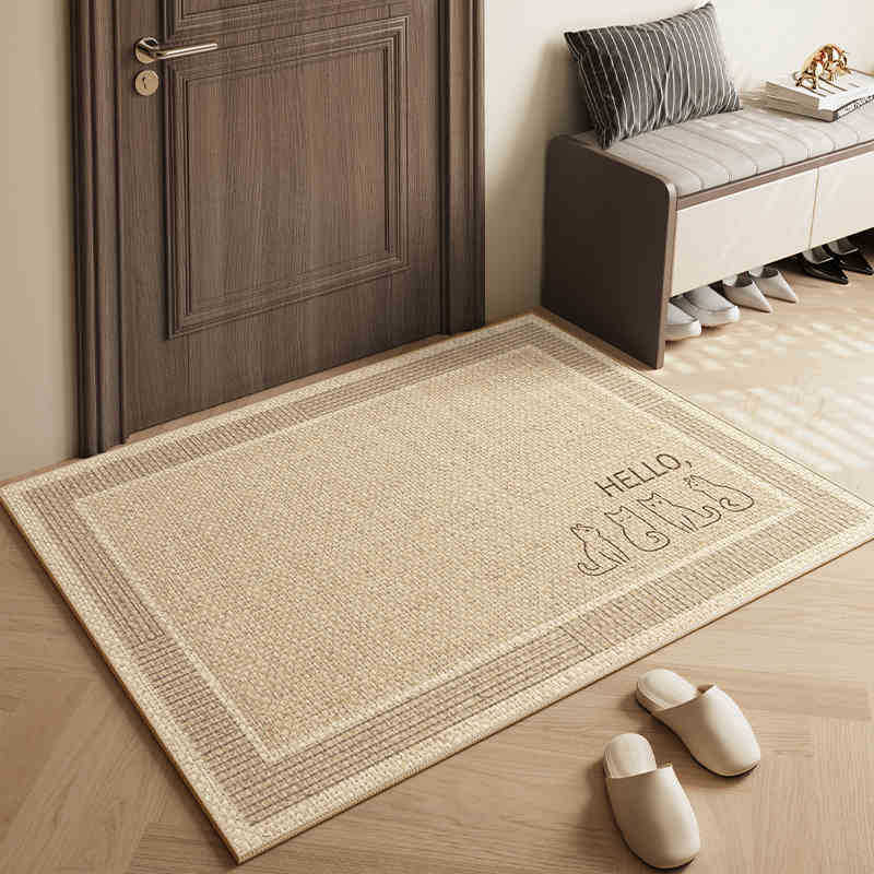 Льняной коврик у входа, легкий роскошный тканый ковер, коврик у входа в стиле ваби-саби, японский противоскользящий коврик у входа
