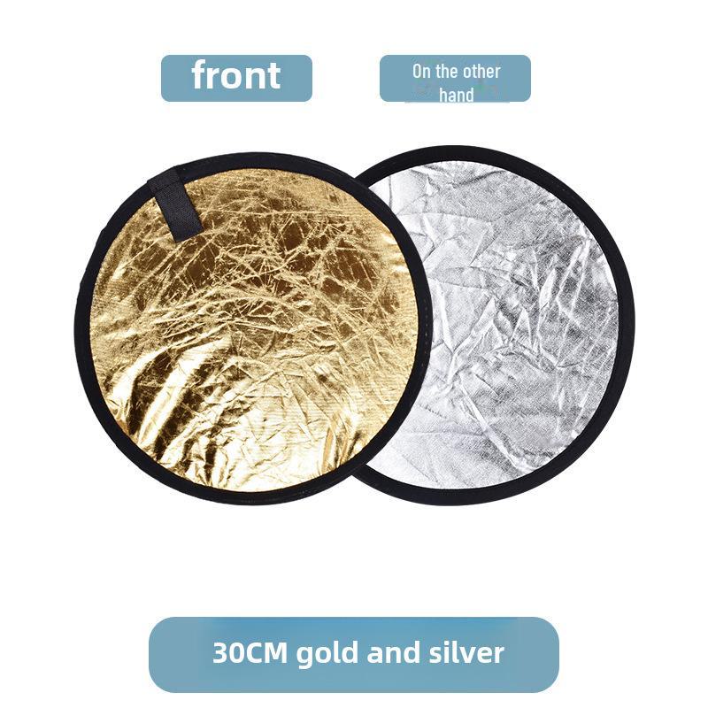 Двойная складная отражающая доска золотого и серебряного цвета: Портативный мягкий заполняющий свет для фотосъемки и прямых трансляций, для использования в помещении и на открытом воздухе