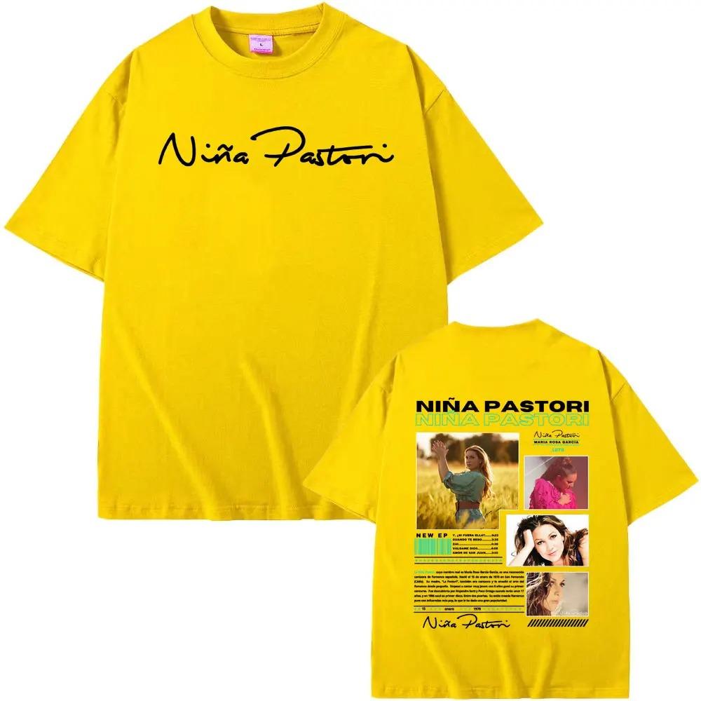 Niña Pastori Singer Album Graphic TShirt Unisex Casual Crewneck HighQuality Trendy Vintage Tee Top Women And Men Tshirts