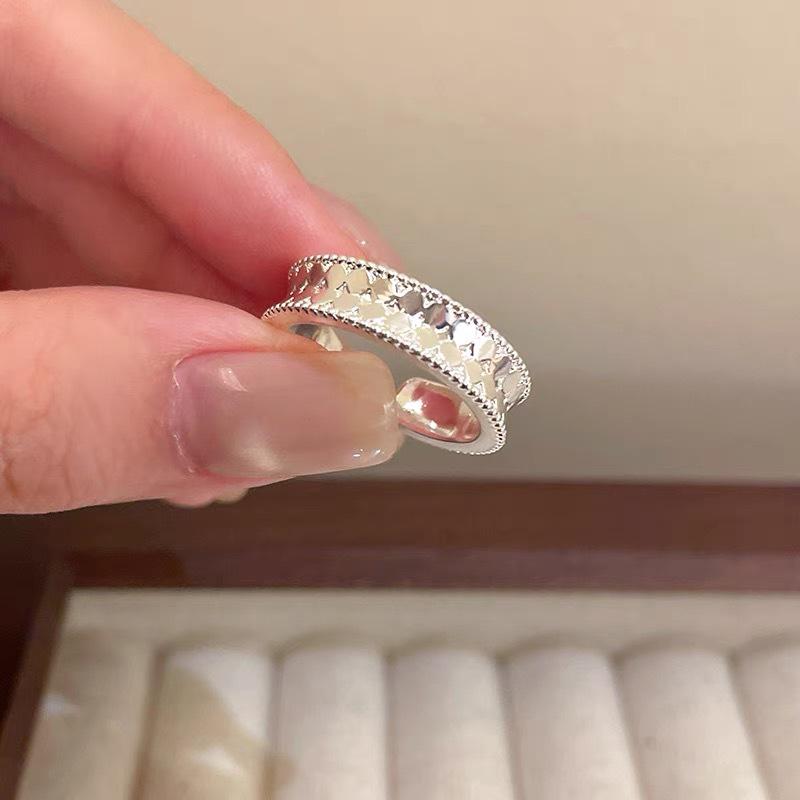 Цветочное кольцо из стерлингового серебра для женщин - Высококачественный дизайн с открытым соединением для осени/зимы