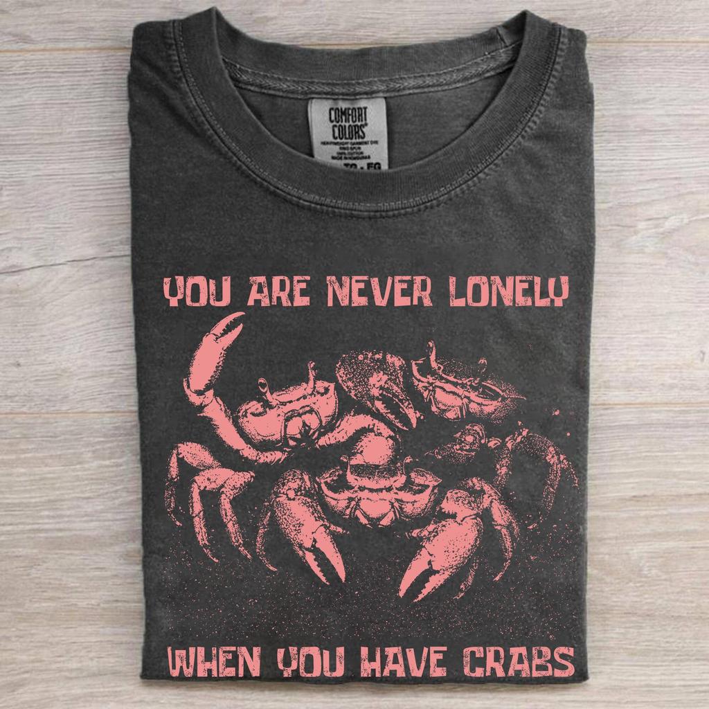 Crab Graphic Tee, Comfort Colors Seafood Joke Shirt, Marine Life Top