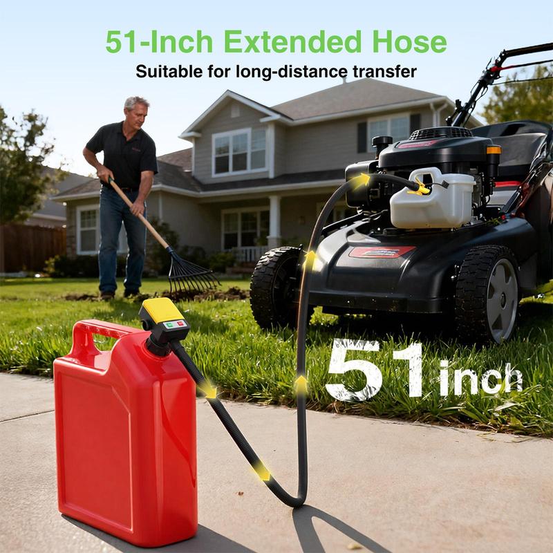 Taskstar Electric Suction Fuel Pump Auto-stop Sensor Leak Protection 51"Hose Gasoline Diesel Electric Fuel Transfer Oil Pump