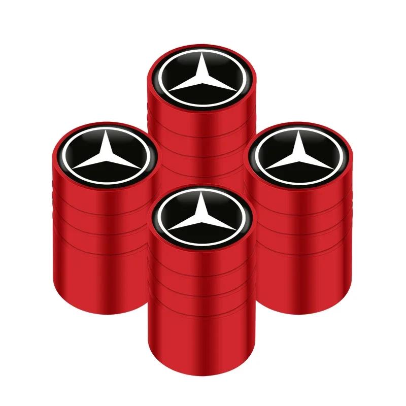 AABIC1 Car Tire Valve Stems Cap Knurling Style Tire Valve Cap Tire Wheel Stem Air Valve Cap For Mercedes Benz W211 W204 W210 CLA GLA1