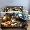 Whiskered dreams under moonlight. Bedding sets Duvet covers Pillowcases(1* Duvet Cover 2* Pillowcases without duvet insert)