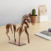 Abstract Horse Sculpture Hollow Horse Statue with Light Metal 3D Animal Figurine Home Office Desktop Decoration Ornament