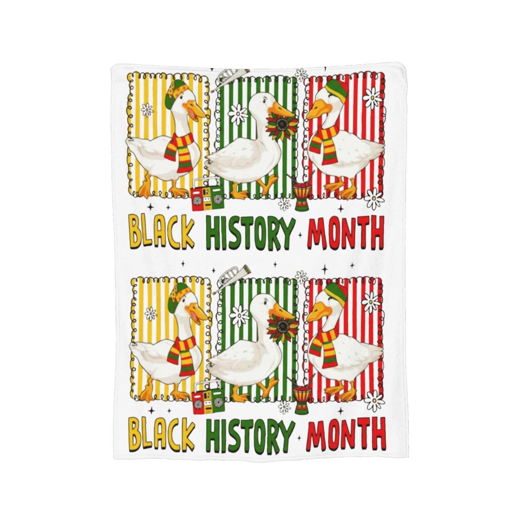 Black History Knitted Blanket Fleece Super Warm Throw Blanket for Bedroom Sofa Bedroom Quilt