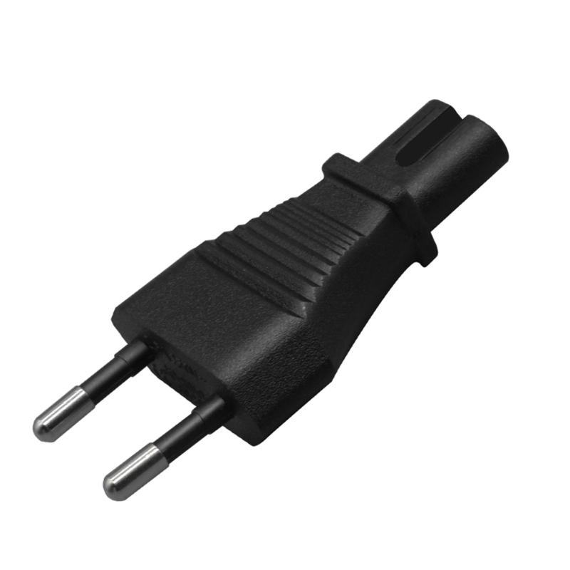 2 Prong Universal Power Cord 2 Prong Plugs to IEC320 C5/C7 EU 2pin Power Converter Adapter