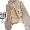 Women's Lambswool Patchwork Cotton Stand Collar Jacket - 2025 Winter Warm Short Design
