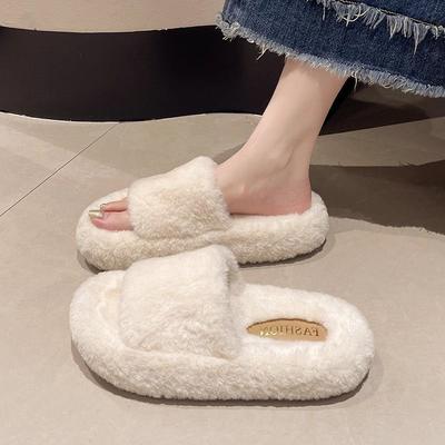 Тапочки Мао Мао универсальны для осени и зимы, удобны для дома, простые и прямые хлопковые тапочки