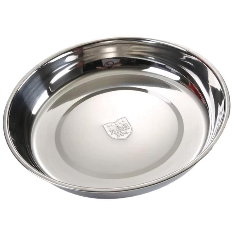 LETGANT 304 Stainless Steel Round Serving Plate