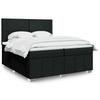 Box Spring Bed with Mattress Black 200x200 cm Fabric