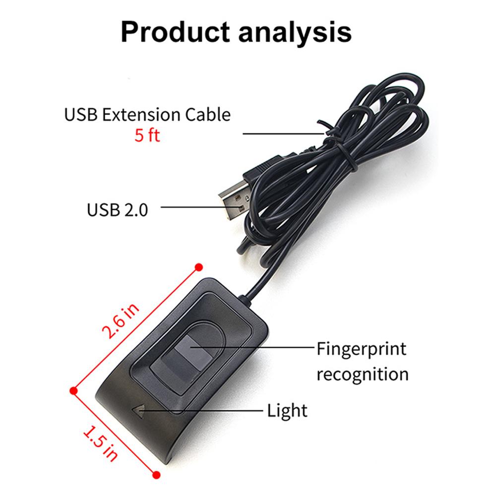 USB Fingerprint Reader Desktop Biometric Scanner Password Free Operation Fingerprint Scanner for PC