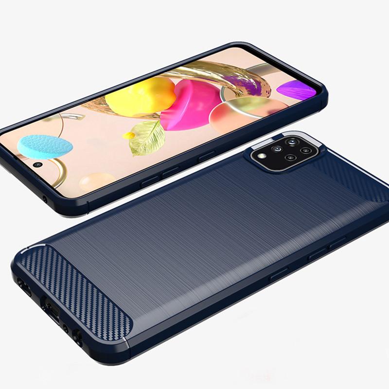 Silicone Case for LG K42 Shockproof Carbon Fiber Phone Cover For lg k42 lgk42 Soft TPU Matte Cases Coque Fundas