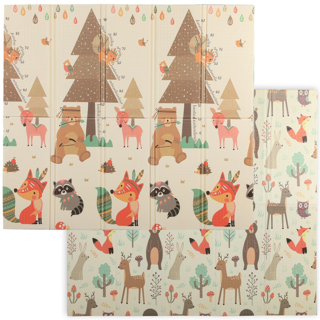 Baby Play Mat 196 X 176 X 1.5 Cm Foldable Double Sided Crawling Mat Multicolor