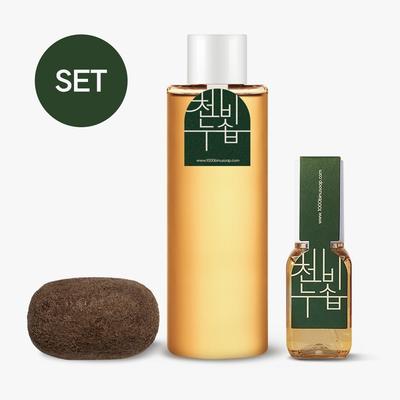 Набор для базового ухода Cloth Soap Soap Jeongango из 3 предметов (мыльная основа + ватный диск в комплекте), 1 комплект