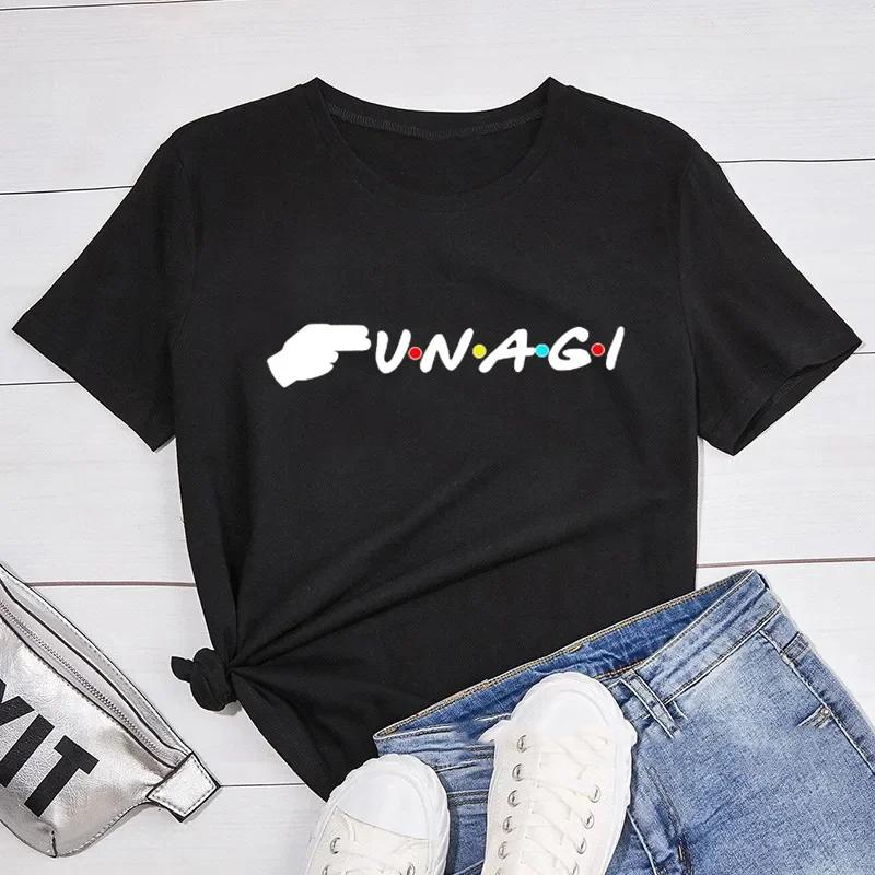 Unagi with Colored Dots T-Shirt Women Friends TV Show Tshirt Harajuku Summer Women's Tee Shirt Unisex Streetwear
