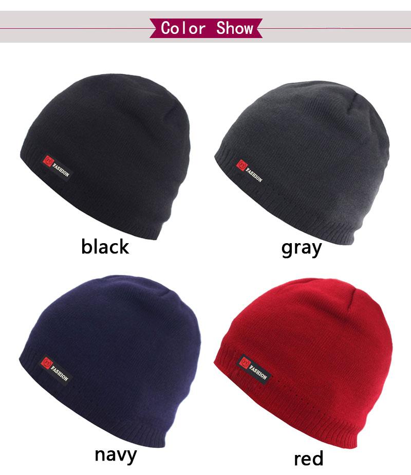 Skullies Beanies Мужская зимняя шапка Женские вязаные шапки для мужчин Кепка Зимняя шапка-бини Gorro Толстая теплая меховая шапка без полей Мужская кепка